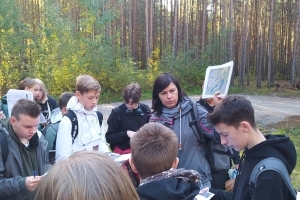 Lekcja na terenie Geoparku 'Babina' w Łęknicy – klasy 7 i 8